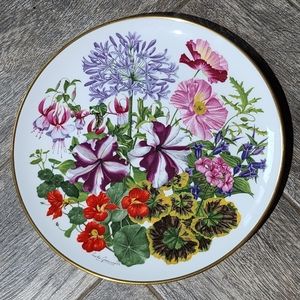 Flowers of August Plate from Franklin Porcelain